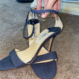 Selling Jimmy Choo open sandal with decorations loops adorning you ankle